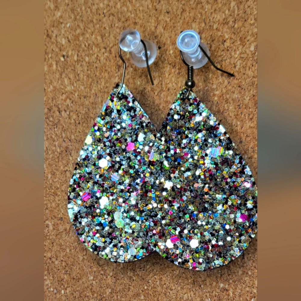 Earings sequin multicolored glittery